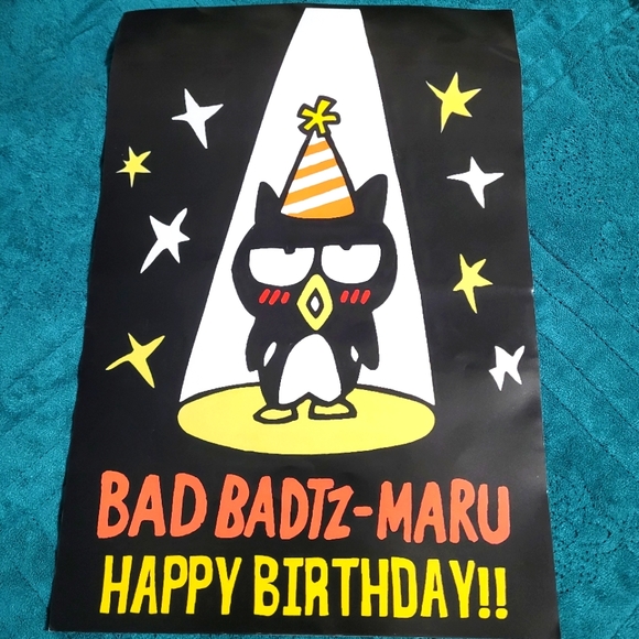 BAD BADTZ-MARU Happy Birthday Poster - Picture 1 of 1